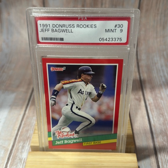 1991 Donruss Rookies Jeff Bagwell #30 PSA Mint 9 Baseball Card Item #ME566 - Picture 2 of 3